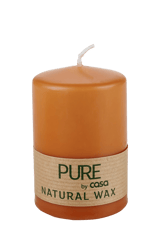 PURE Bougie cylindrique caramel H 9 cm - Ø 6 cm