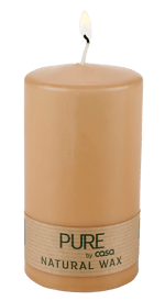 PURE Bougie cylindrique beige H 13 cm - Ø 7 cm
