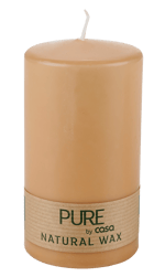 PURE Candela a cilindro beige H 13 cm - Ø 7 cm