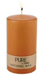 PURE Bougie cylindrique caramel H 13 cm - Ø 7 cm
