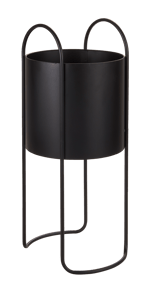 OLGA Bloempot zwart H 55 cm - Ø 22 cm