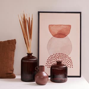 DAROCA Vase brun foncé H 23 cm - Ø 15 cm