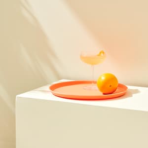 REFRESH Plateau rond orange