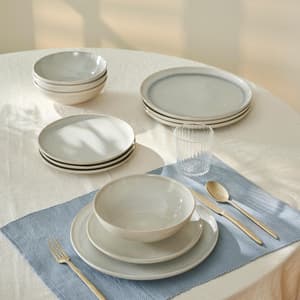 COZY WHITE Teller Weiss - Set von 4 