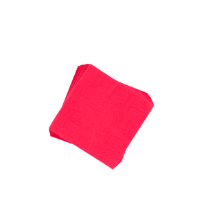 UNI Set de 20 serviettes rouge Larg. 25 x Long. 25 cm