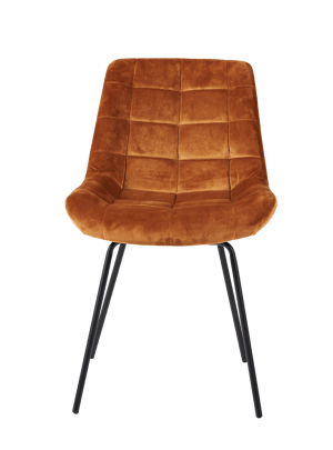 SILKA Chaise salle à manger noir, brun H 84 x Larg. 52 x P 52 cm