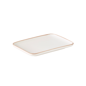 ELEMENTS Assiette blanc Larg. 15 x Long. 21 cm
