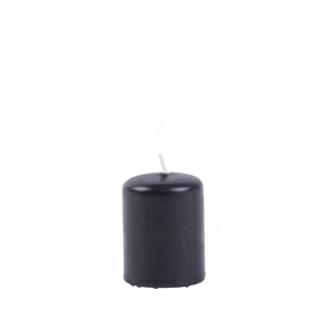 CILINDRO Zylinderkerze Schwarz H 5 cm - Ø 4 cm