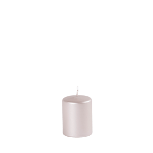 METALLIC Bougie cylindrique argent