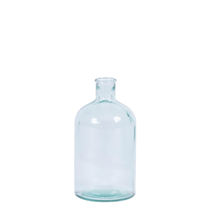 RETRO Florero botella transparente A 21,5 cm - Ø 11,5 cm