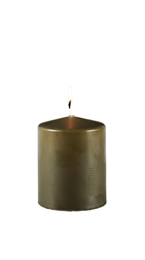 PURE Candela cilindrica verde H 9 cm - Ø 7 cm