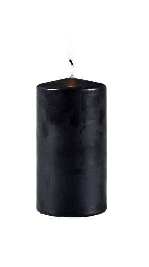 PURE Bougie cylindrique noir 