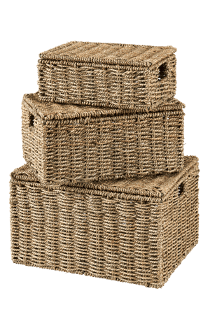 SEAGRASS Panier S avec couvercle naturel