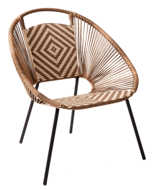 YUMA Cadeira lounge natural H 81,5 x W 67,5 x D 69,5 cm