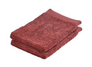 B-LUX Luvas de banho conjunto de 2 vermelho W 15 x L 21 cm