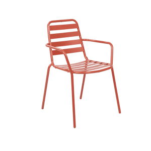 LIVA Chaise bistrot terre cuite H 79,5 x Larg. 52,3 x P 56,3 cm