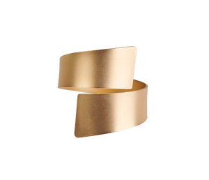 LUSSO Rond de serviette doré H 4 cm - Ø 4,5 cm