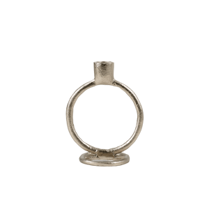 RINGS Bougeoir argent H 14 x Larg. 11 cm - Ø 7 cm