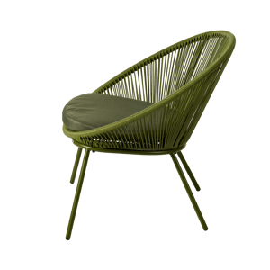 PAPAYO Chaise lounge avec coussin vert