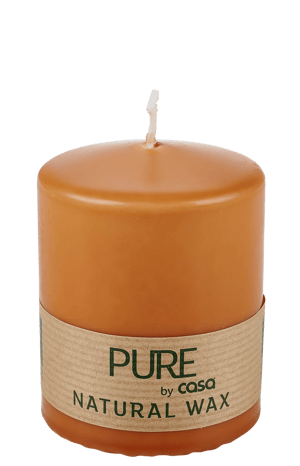 PURE Bougie cylindrique caramel