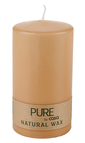 PURE Candela a cilindro beige H 13 cm - Ø 7 cm