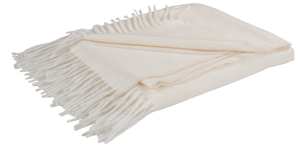 MARTA Plaid blanc Larg. 130 x Long. 160 cm