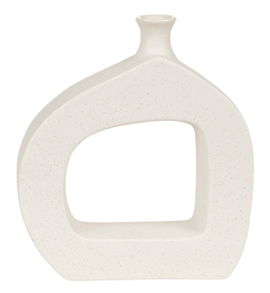 GEO Vase blanc H 24,5 x Larg. 5,5 x P 21,5 cm