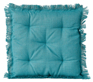 AYLA Cojín de asiento azul An. 40 x L 40 cm