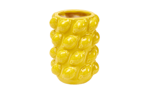 LEMON Florero amarillo A 16,5 cm - Ø 12 cm