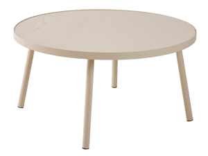 ALEXIS Table de salon beige H 40 cm - Ø 80 cm