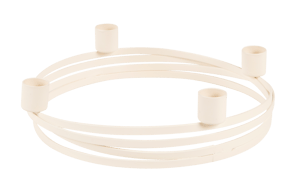 CIRCLE Candelabro para 4 velas blanco