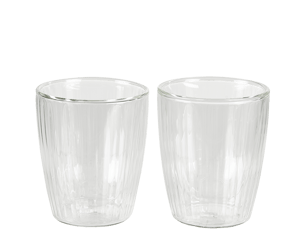 PAUSA Doppelwändiges Glas Set von 2 Transparent H 9 cm - Ø 8,3 cm