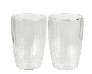 PAUSA Doppelwändiges Glas Set von 2 Transparent H 11,5 cm - Ø 8,3 cm