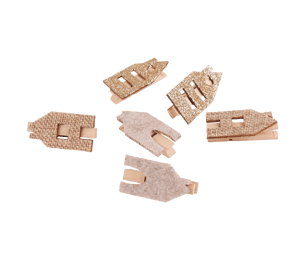 HOUSES Decoclips set van 6 naturel