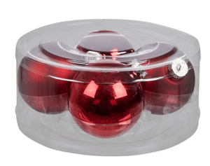 DARK RED Palle set di 4 rosso