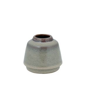 LINDE Vase Taupe H 7 cm - Ø 8 cm