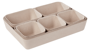 LINOSTORE Paniers de rangement pour tiroir beige