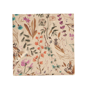 ECO DRIED FLOWER Set de 20 serviettes multicolore