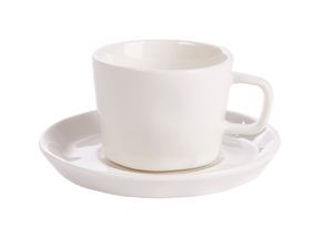 MAREA Tacita taza y plato blanco A 4,7 cm - Ø 6,2 cm