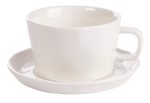 MAREA Tazza e piattino bianco H 5,6 cm - Ø 9,2 cm