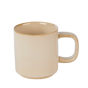 MINERAL SAND Mug avec anse beige H 7,7 cm - Ø 7 cm