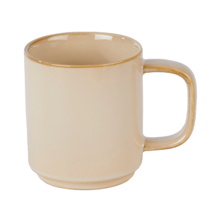 MINERAL SAND Mug avec anse beige H 8,5 cm - Ø 8 cm