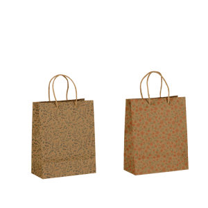 GREENS Bolsa-oferta 2 padrões cor-de-laranja, verde H 20 x L 25 cm