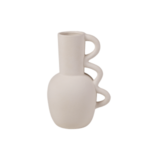 PORTIA Vase blanc H 25 x Larg. 17 cm
