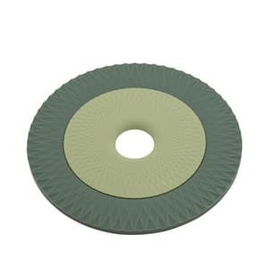 CUISINO Topfuntersetzer Set von 2 2 Farben Mint, Dunkelgrün B 0,8 cm - Ø 12,8 cm - Ø 20 cm