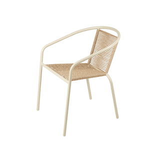 VERONA Chaise empilable sable H 73 x Larg. 62 x P 53 cm