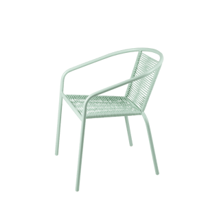 VERONA Chaise empilable aqua H 73 x Larg. 62 x P 53 cm