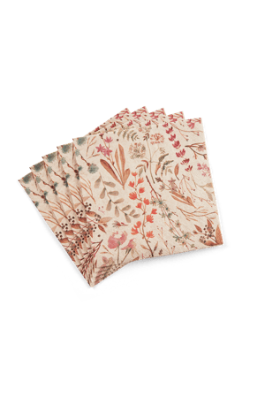 ECO DRIED FLOWER Set de 20 serviettes multicolore