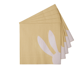 BUNNY Set de 20 serviettes jaune