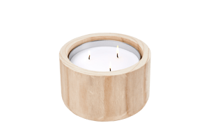 CITRONELLA WOOD Bougie de jardin blanc